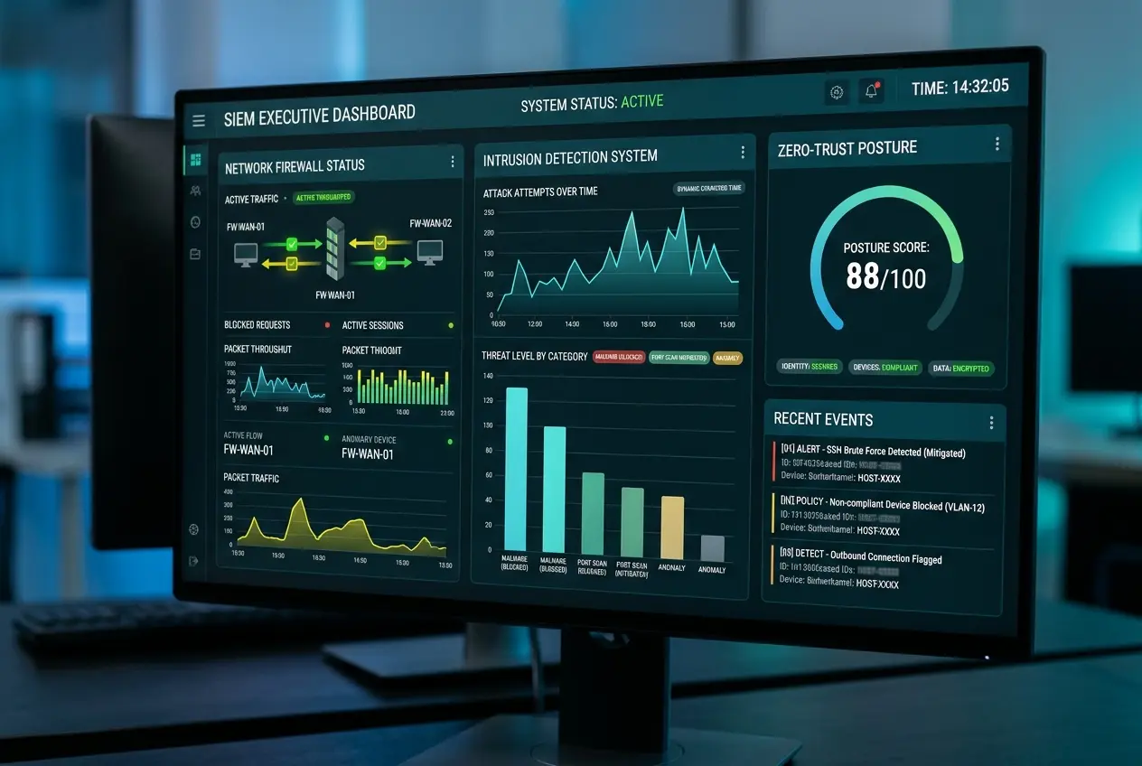 Cybersecurity monitoring dashboard