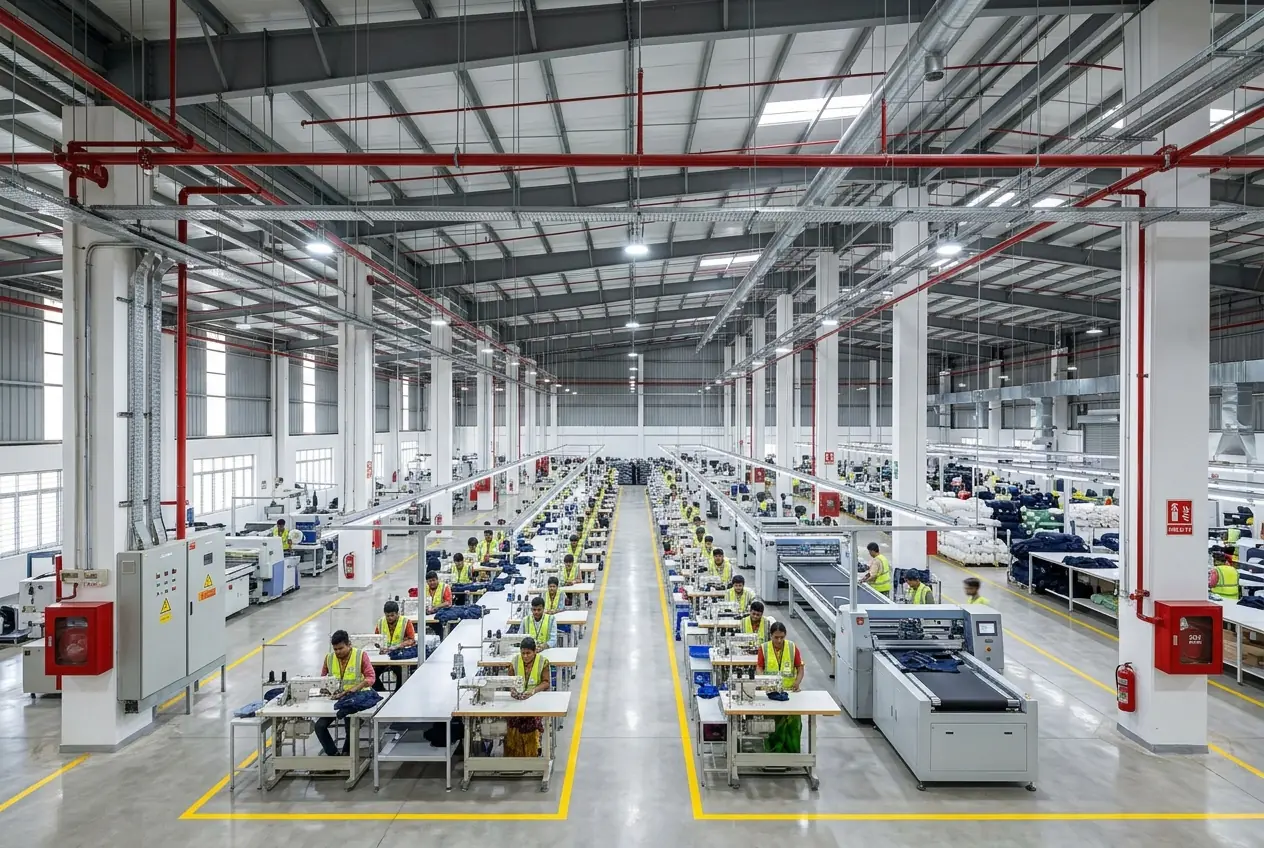 Industrial factory plant interior